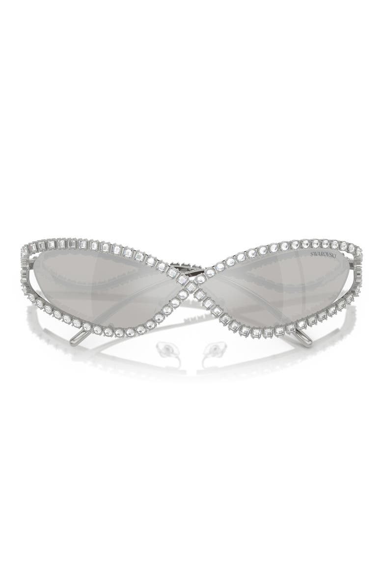 65mm Irregular Sunglasses, Alternate, color, SILVER