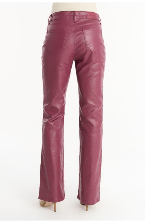 The Noli Shop Aria Coated Flare Jean Petite In Purple
