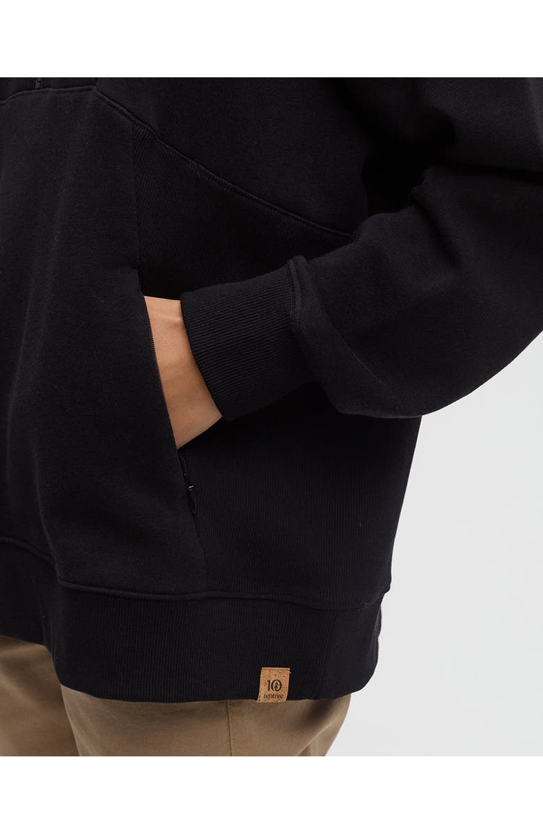 tentree Finlayson 1/4 Zip, Alternate, color, Meteorite Black