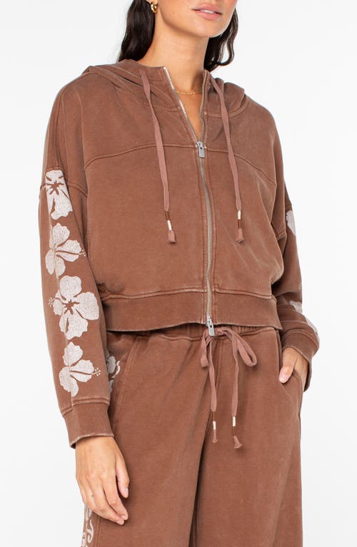 Roxy Fringing Reefs Graphic Hoodie In Brown