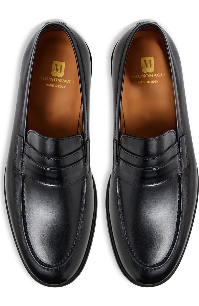 Bruno Magli Ezra Penny Loafer, Alternate, color, Black/ Black