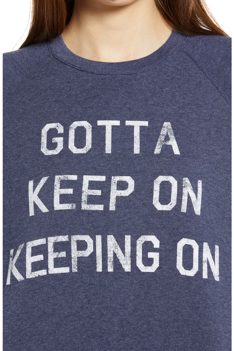 Gotta Keep On Graphic Sweatshirt, Alternate, color, HEATHER NOVA NAVY