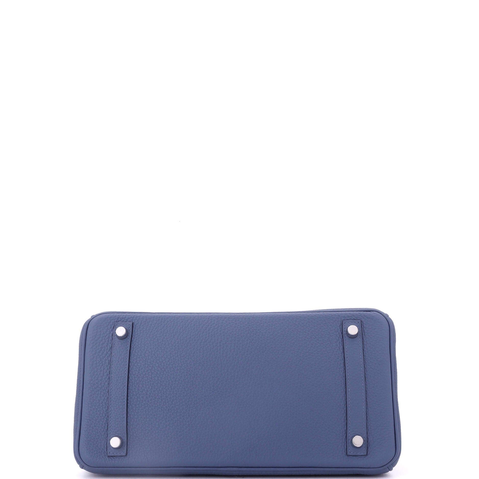 Pre-Owned Hermes Birkin Handbag Blue Togo with Palladium Hardware 30, Alternate, color, 