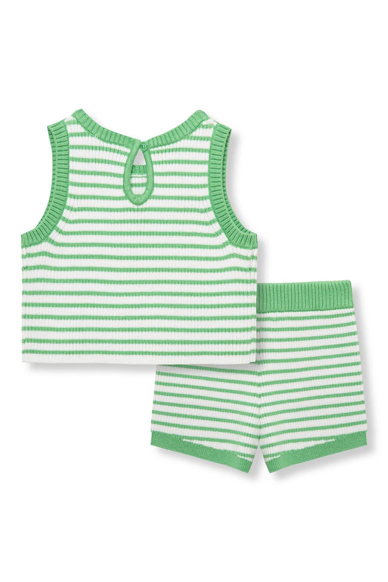Rib Knit Tank & Shorts Set, Alternate, color, GREEN