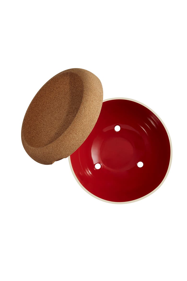 Deep Food Storage Bowl, 10.6-Inch, Alternate, color, Burgundy