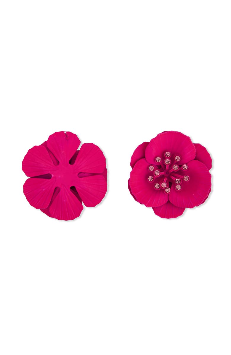 SAACHI Crystal Flower Earrings, Alternate, color, Pink