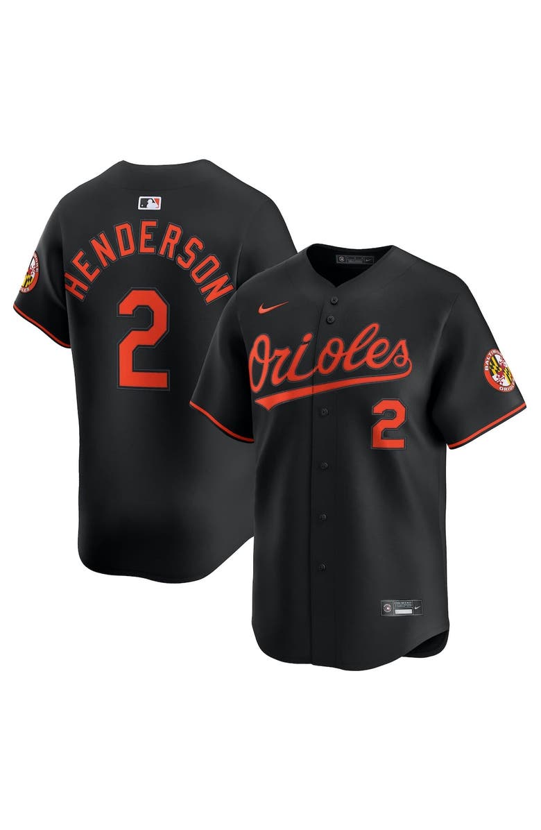 Nike Men's Nike Gunnar Henderson Black Baltimore Orioles Alternate Limited Player Jersey, Alternate, color, Black