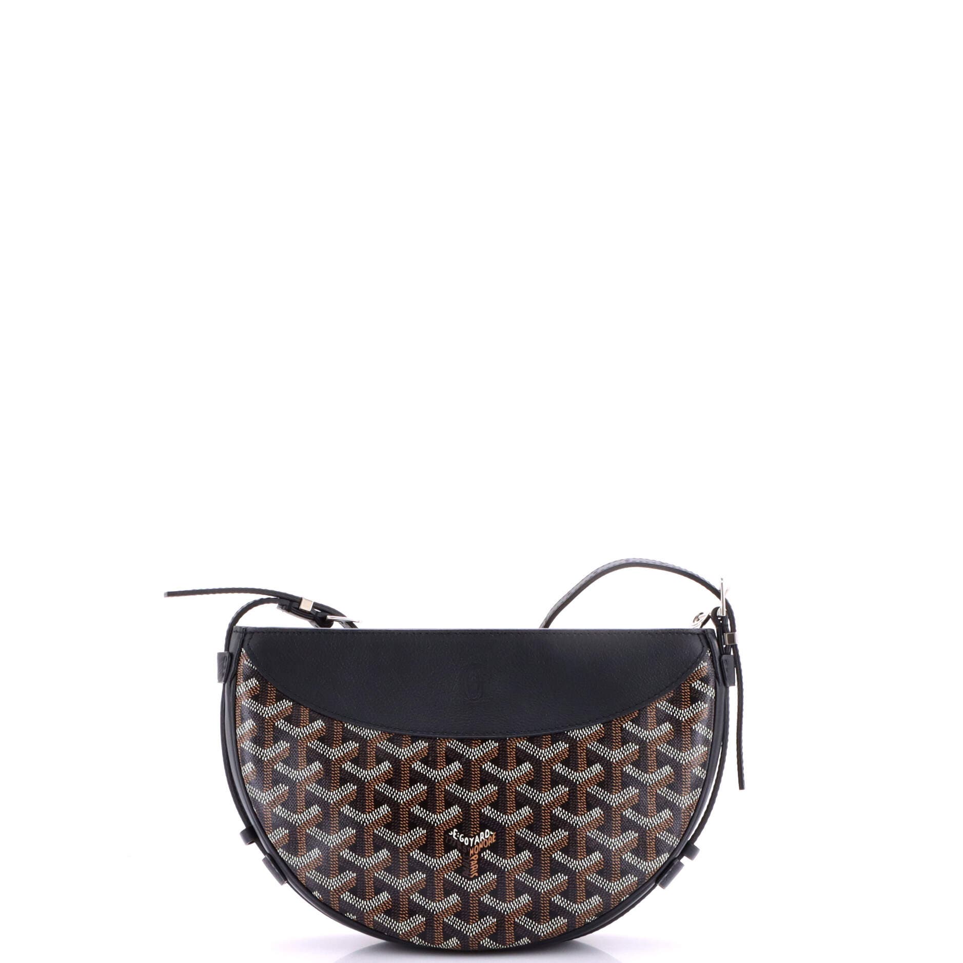 Pre-Owned Goyard Hirondelle Shoulder Bag Coated Canvas and Leather, Alternate, color, Black