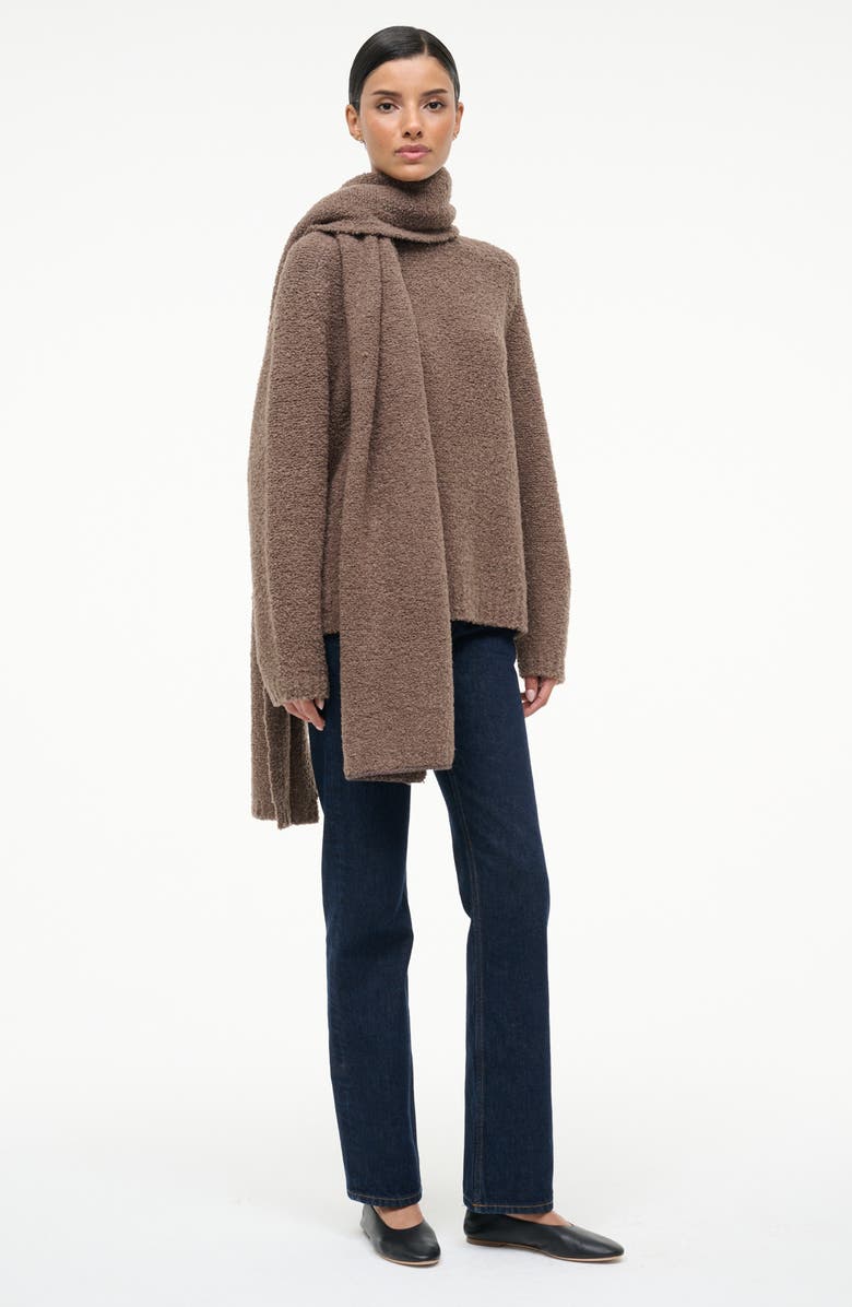 STAUD Siren Sweater & Scarf Set, Alternate, color, Truffle