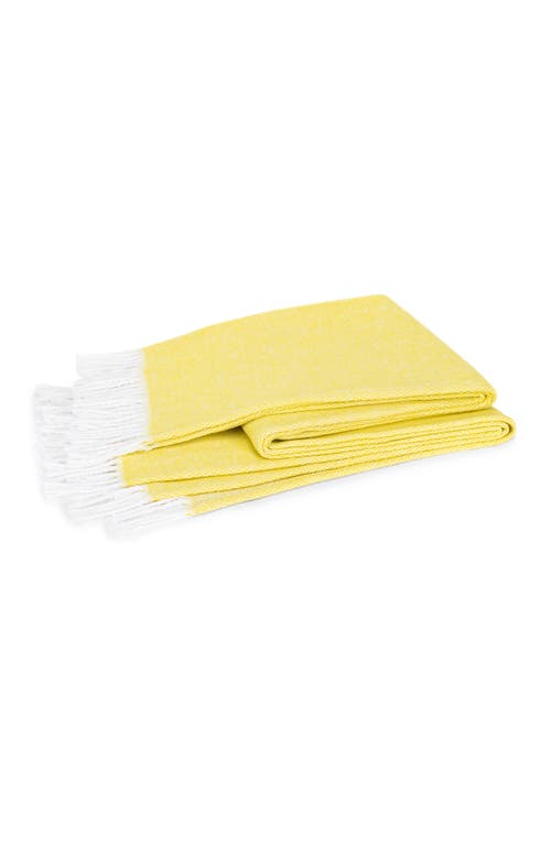 Matouk Pezzo Throw Blanket In Lemon
