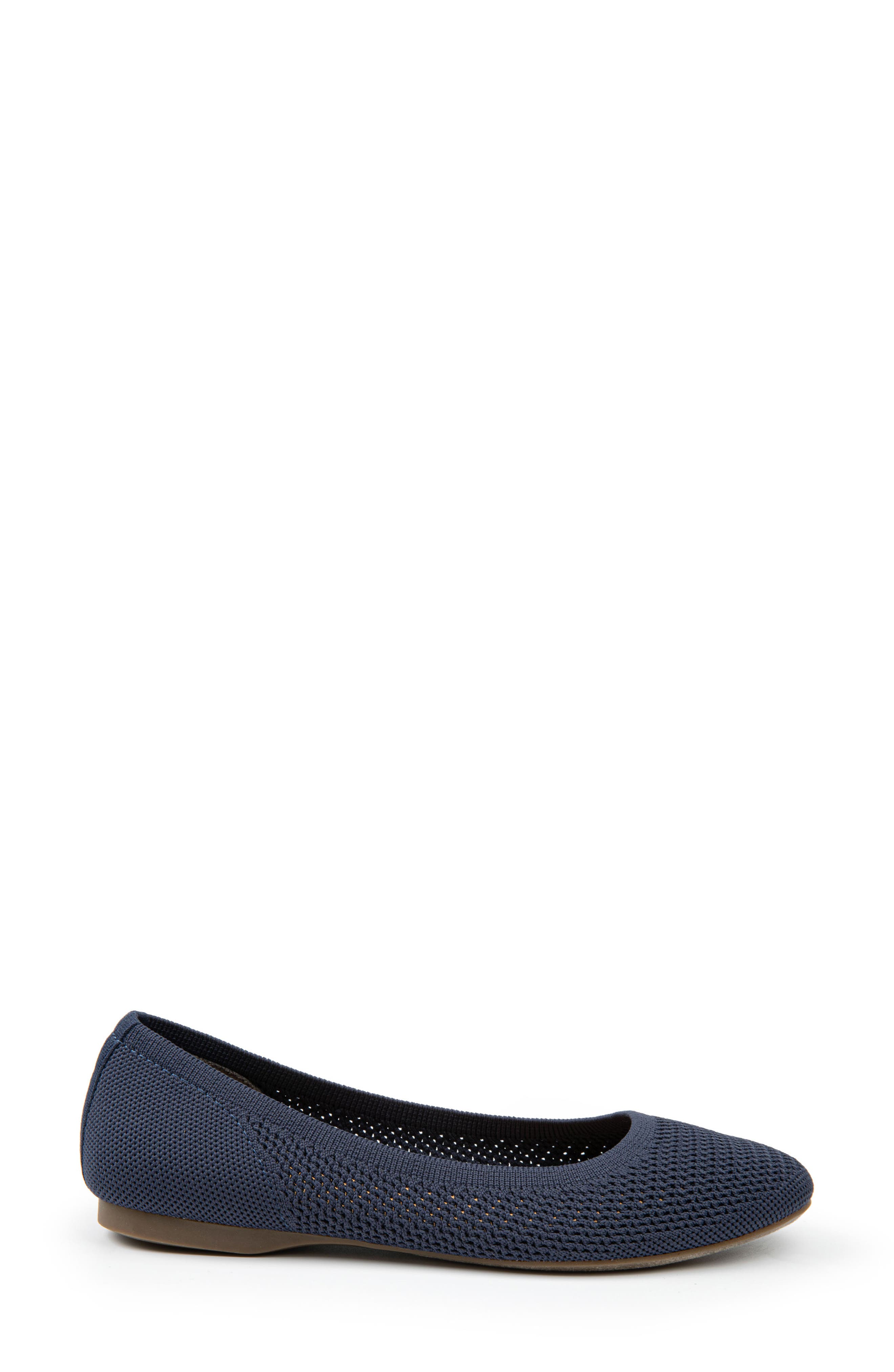 Me Too Bevin Knit Skimmer Flat, Alternate, color, Navy