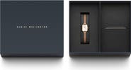 Daniel Wellington Mini Quadro Champagne Dial Bracelet Watch & Tennis Bracelet Set, 15.4mm