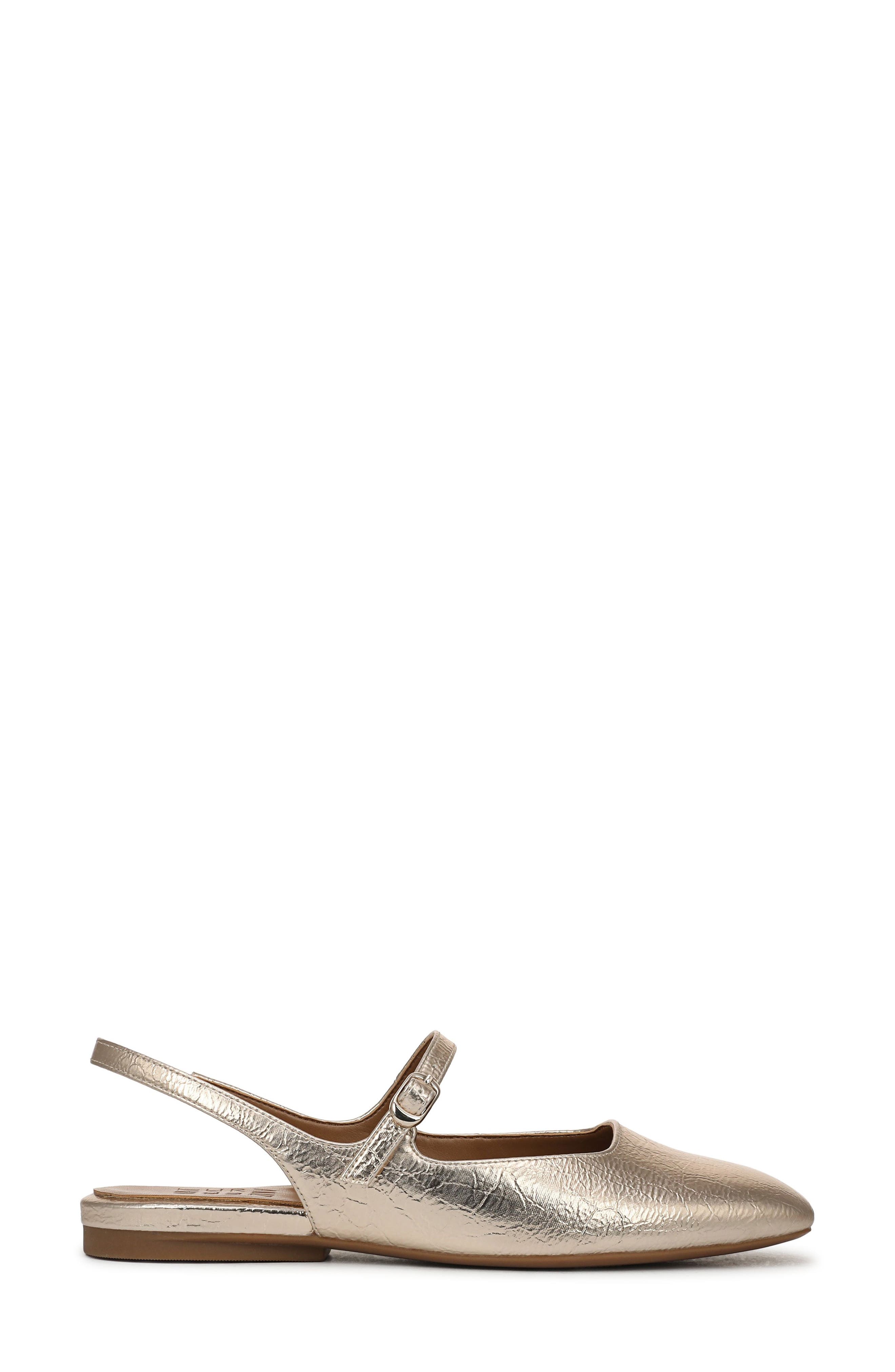 Anikka Flat, Alternate, color, CHAMPAGNE FAUX LEATHER