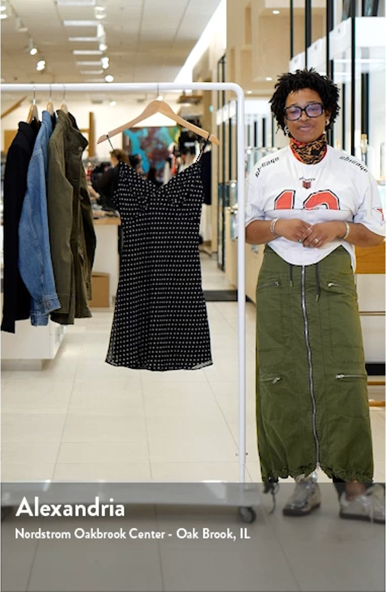 Dot Ruched Mini Slipdress, sales video thumbnail