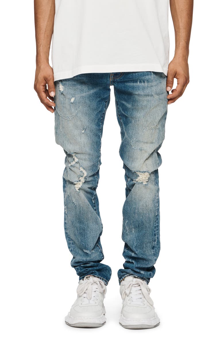 PURPLE BRAND Distressed Skinny Jeans, Main, color,