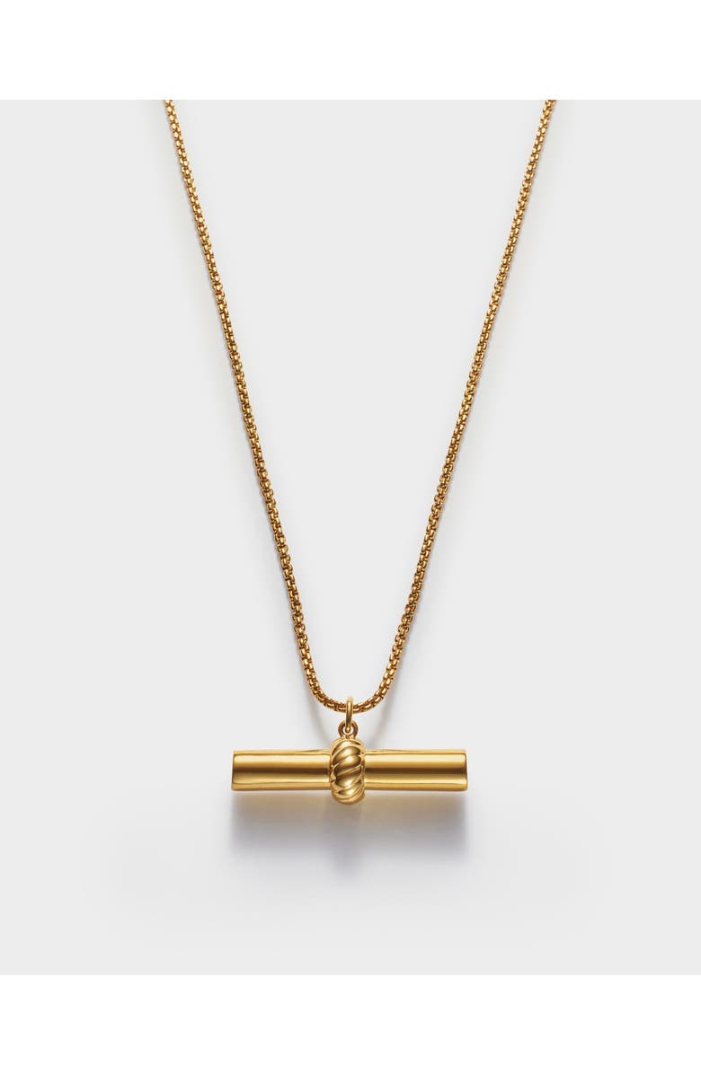Katie Loxton Themis Waterproof Gold T-Bar Necklace, Main, color, Gold