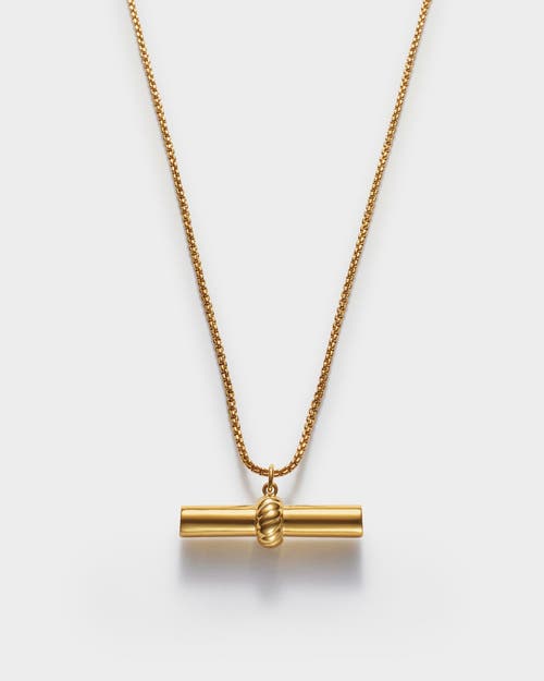 Katie Loxton Themis Waterproof Gold T-bar Necklace In Gold