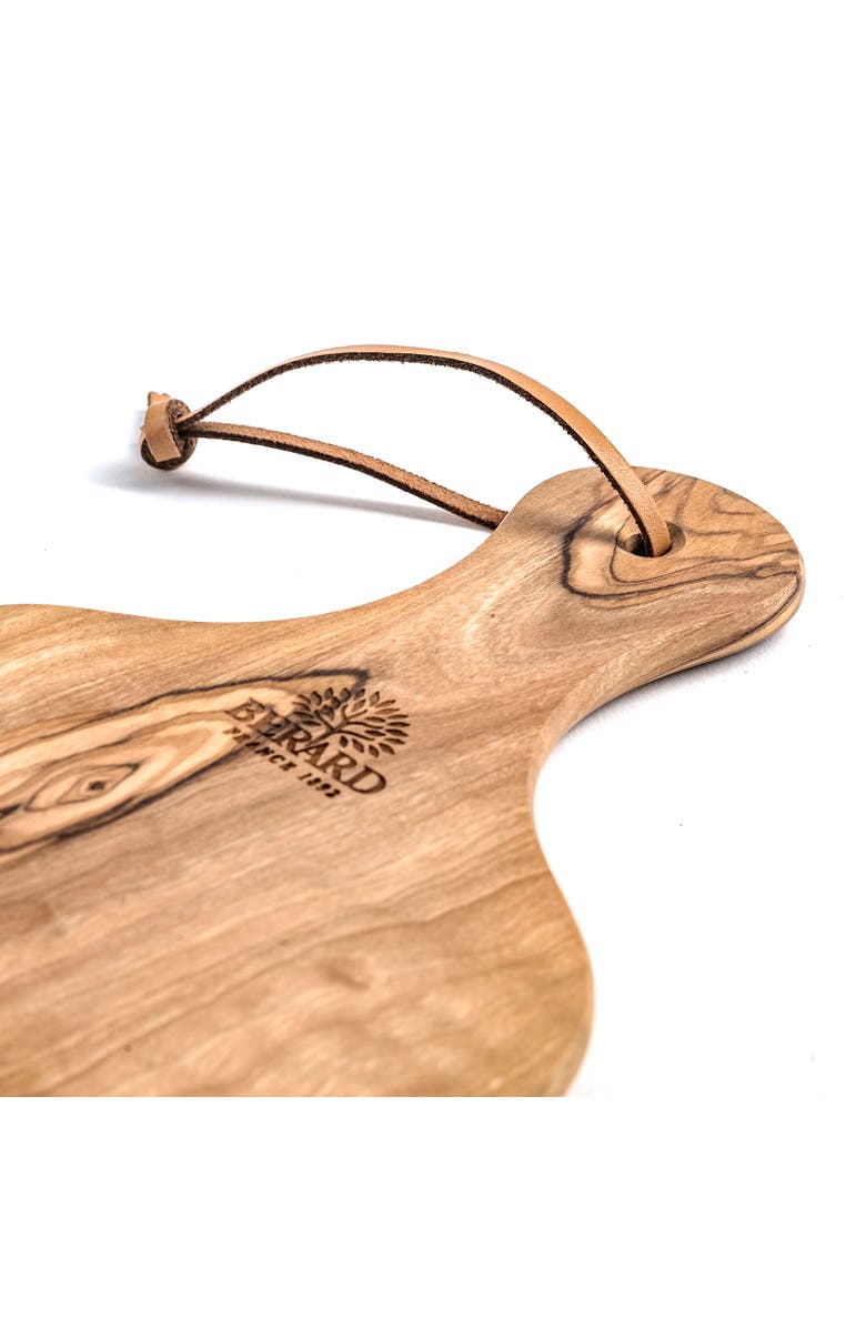 Berard Olivewood Handcrafted 10-Inch Cutting Board with Handle, Alternate, color, Brown