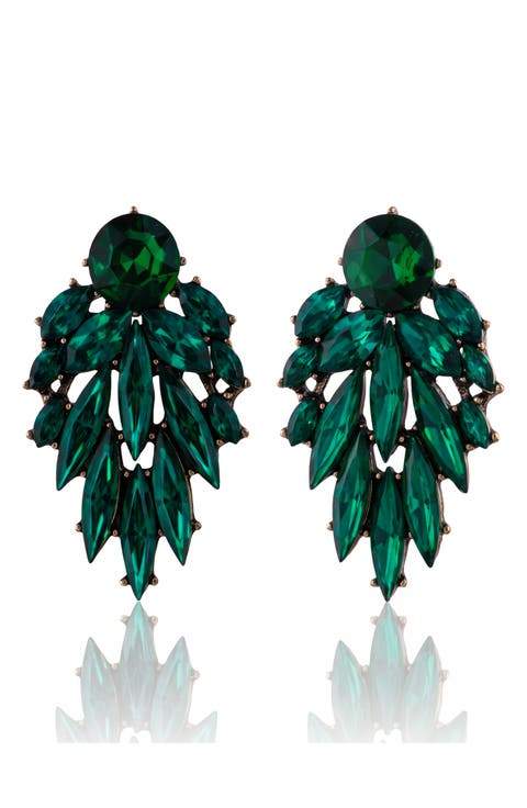 Marquise Crystal Chandelier Drop Earrings