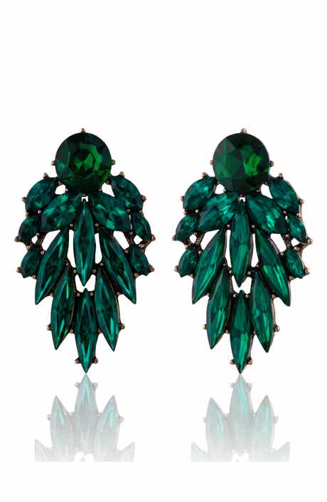 Marquise Crystal Chandelier Drop Earrings