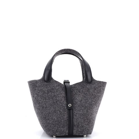 Picotin Lock Bag Felt with Leather PM