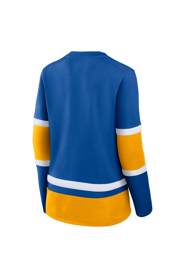 Women's Fanatics Blue St. Louis Blues Prime Time Lace-Up Long Sleeve T-Shirt, Alternate, color, Blue