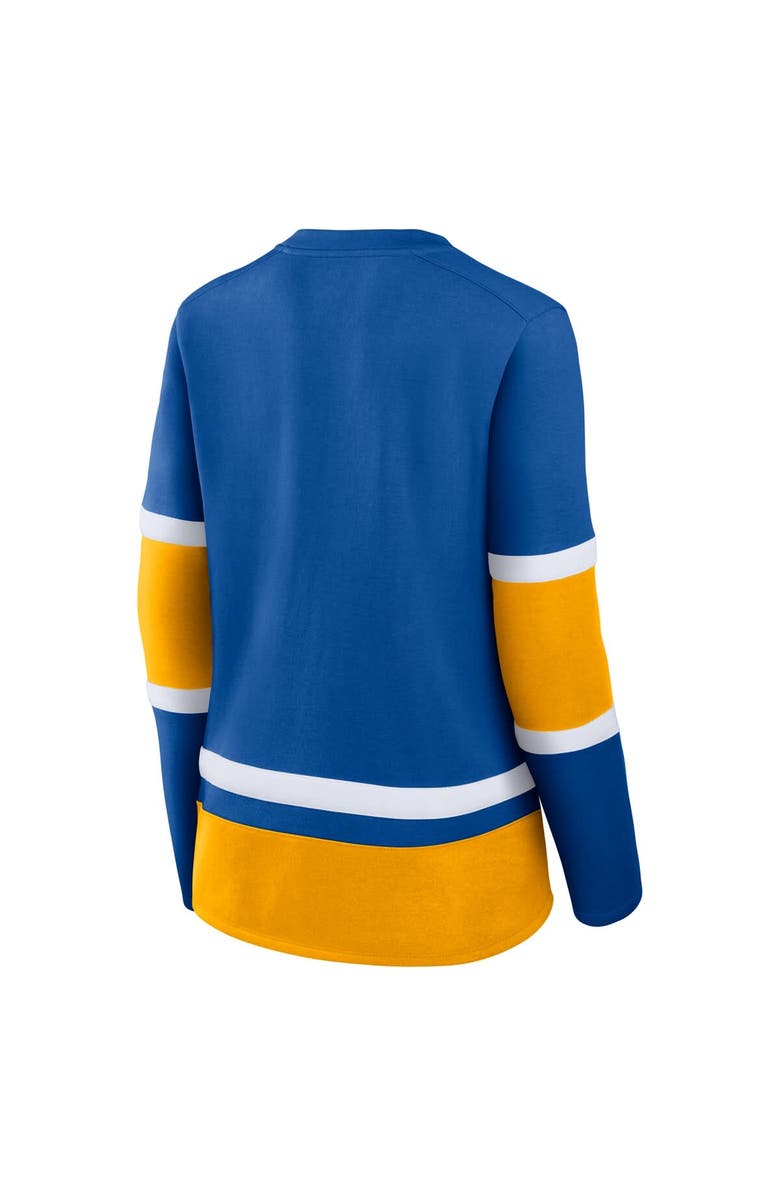 FANATICS Women's Fanatics Blue St. Louis Blues Prime Time Lace-Up Long Sleeve T-Shirt, Alternate, color, Blue