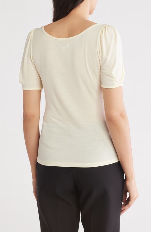 Nordstrom Rack V-neck Pleated T-shirt In Yellow Pale