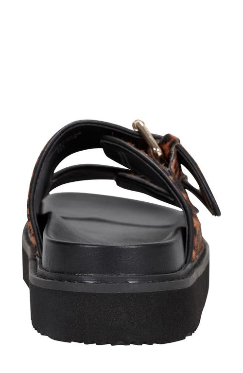 Marc Fisher Ltd Agustaly Genuine Calf Hair Sandal In Medium Brown Calf Hair