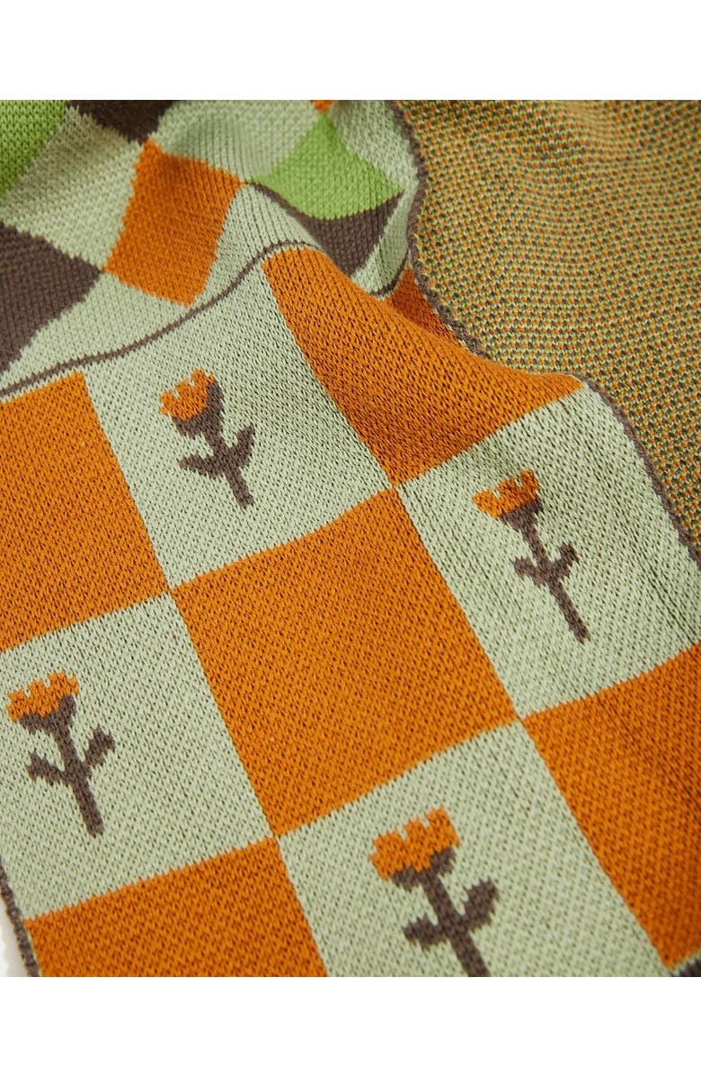 Biquette Toni Darling Frank Knit Throw Blanket, Alternate, color, Minty Orange