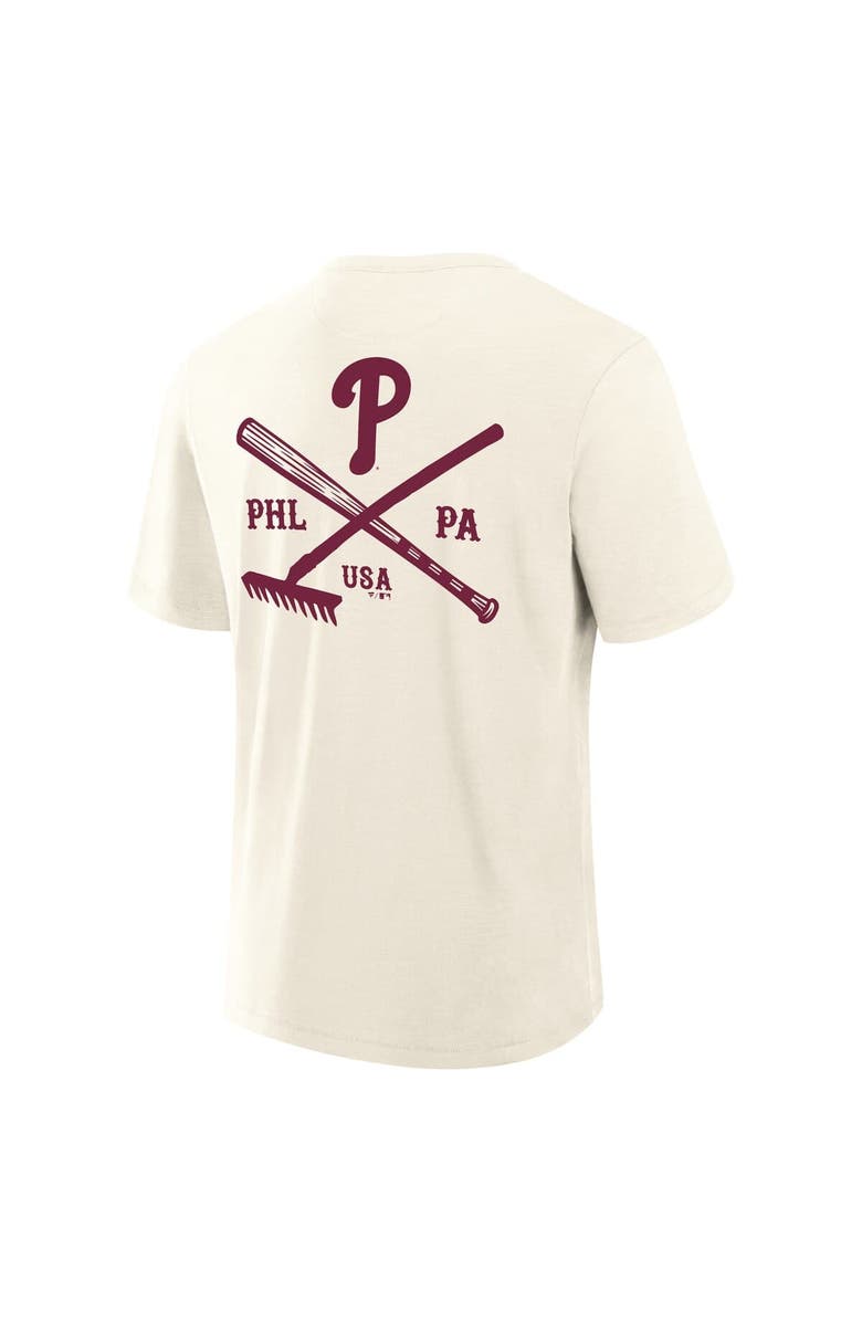 FANATICS Men's Fanatics Cream Philadelphia Phillies Nostalgia Stadium Slub T-Shirt, Alternate, color, Cream