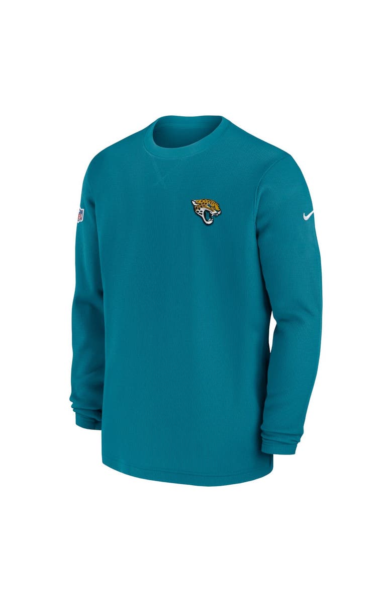 Nike Men's Nike  Teal Jacksonville Jaguars 2023 Sideline Throwback Heavy Brushed Waffle Long Sleeve Top, Alternate, color, 