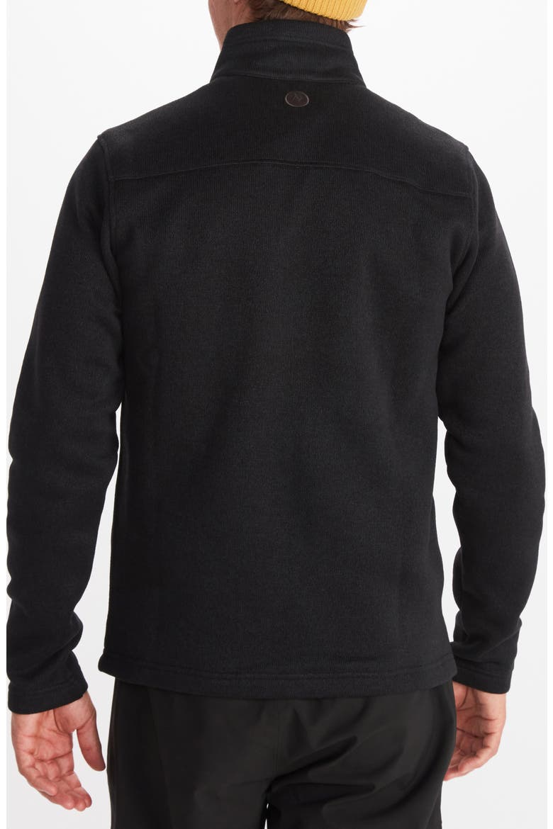 Drop Line Half Zip Fleece Jacket, Alternate, color, BLACK