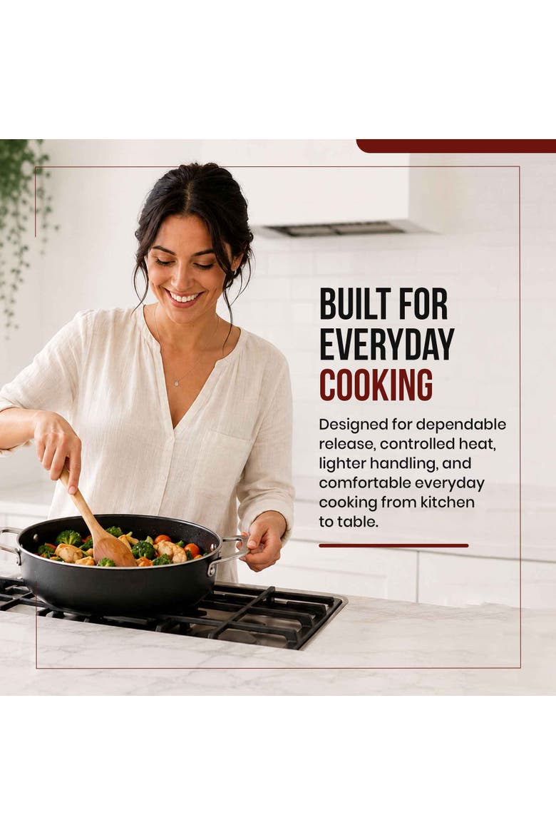 Maestro 7-Piece Ceramic Nonstick Cookware Set with 11-Inch Frying Pan, Alternate, color, 7-Piece Set