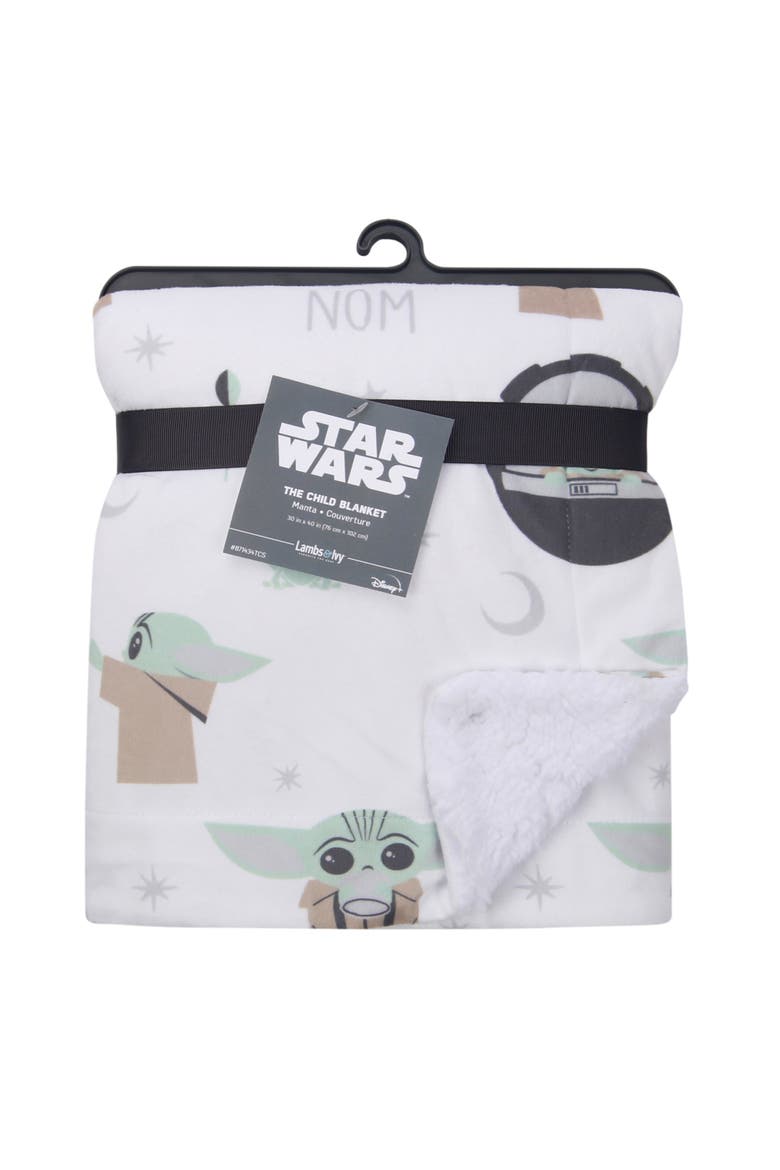 Star Wars The Child/Baby Yoda/Grogu Minky/Fleece Baby Blanket, Alternate, color, White