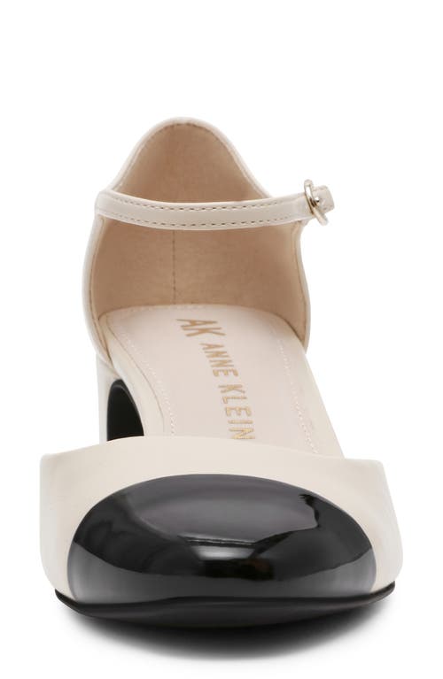 Anne Klein Picus Ankle Strap Pump In White