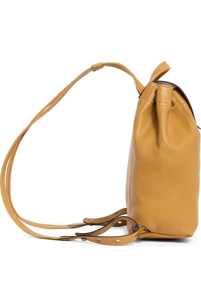 Longchamp Le Pliage Leather Backpack, Alternate, color, Honey
