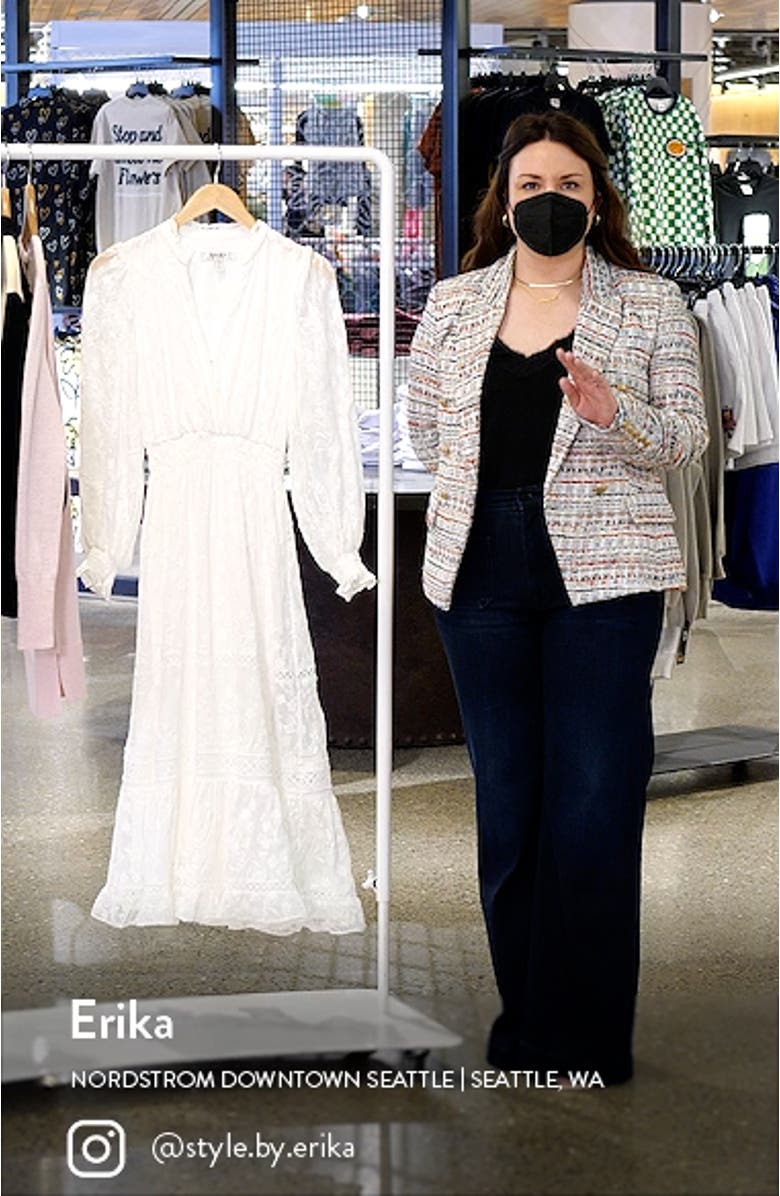 Hillary Floral Embroidered Midi Dress, sales video thumbnail