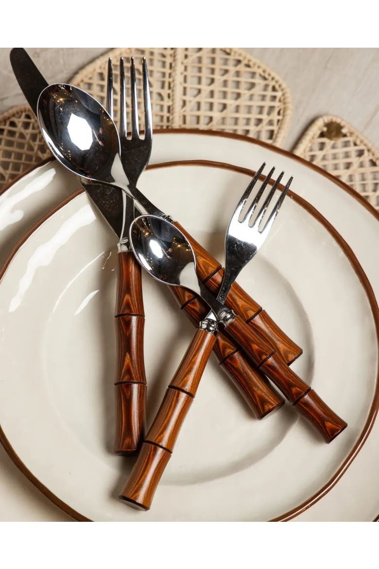Byblos - 5 Piece Place Setting, Alternate, color, Natural Wood