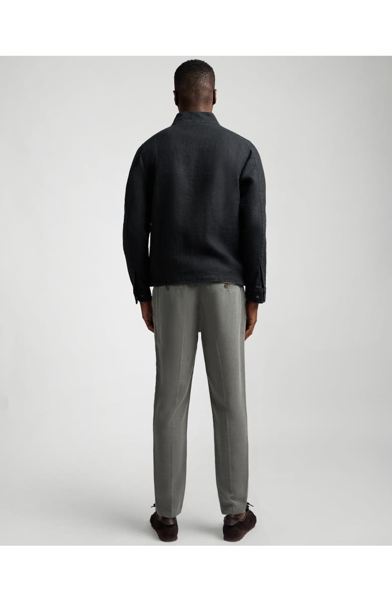 Onia Linen Bomber Jacket, Alternate, color, Washed Black