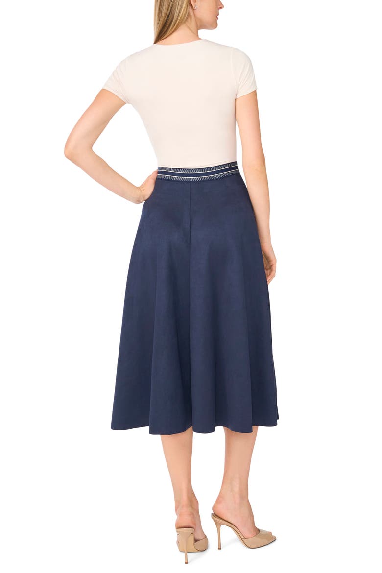 Faux Suede Wide Leg Culottes, Alternate, color, NAVY BLAZER