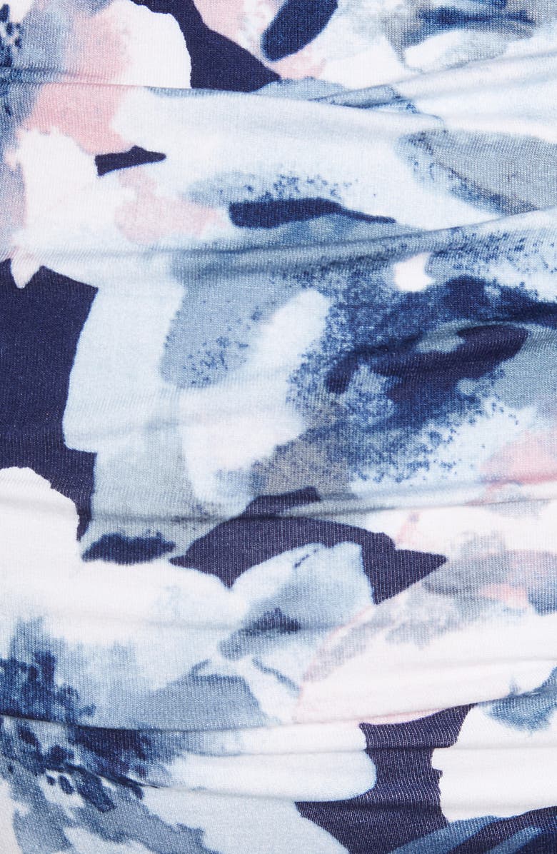 Angel Maternity Floral Ruched Body-Con Maternity Dress, Alternate, color, 