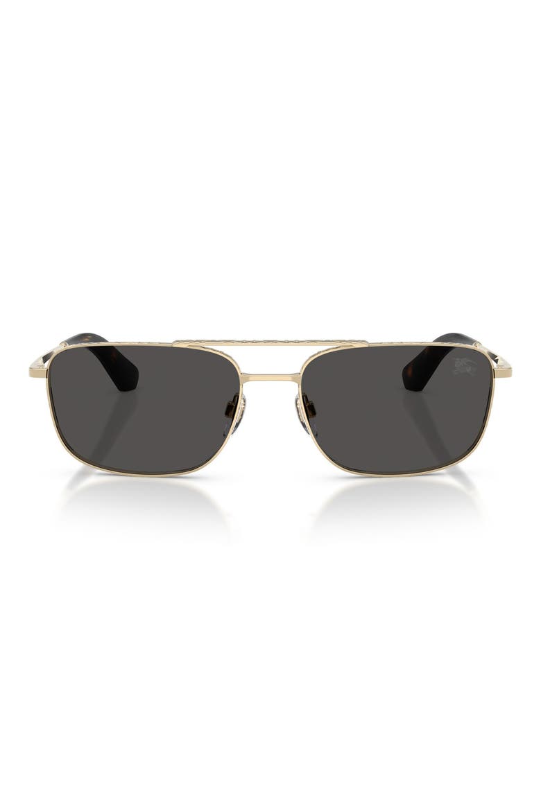 59mm Pilot Sunglasses, Main, color, LIGHT GOLD / DARK GREY