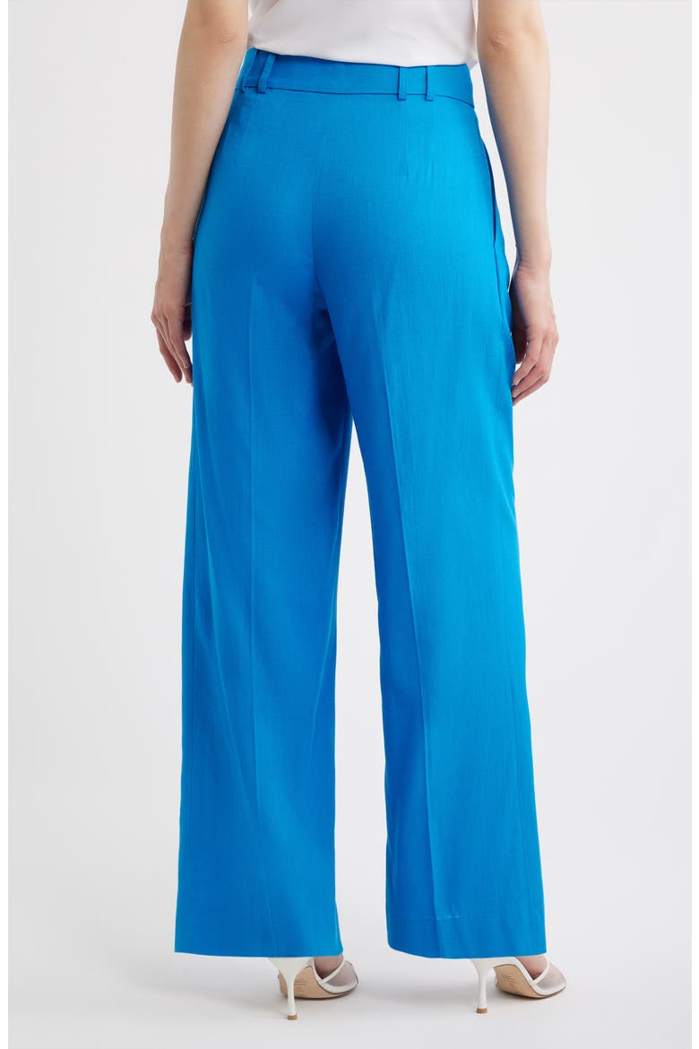 Pleated Wide Leg Pants, Alternate, color, BLUE JEWEL