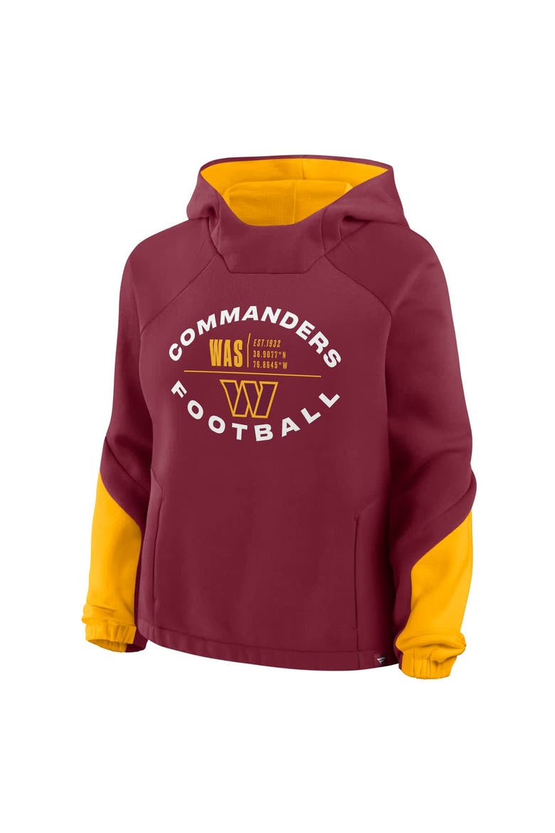 Women's Fanatics Burgundy Washington Commanders Oversized Redzone Bubble Screen Pullover Hoodie, Alternate, color, Burgundy