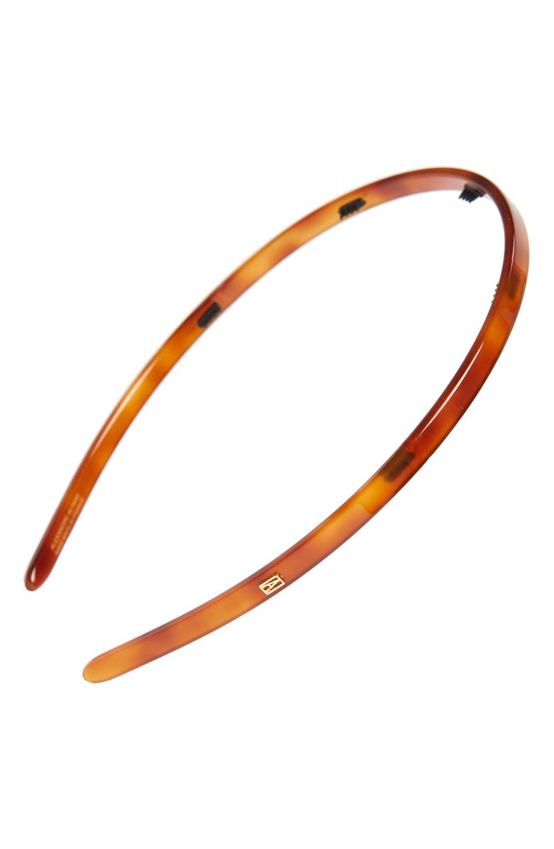 Alexandre de Paris Thin Headband, Main, color, Tortoise
