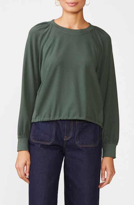 Raglan Bungee Hem Sweater