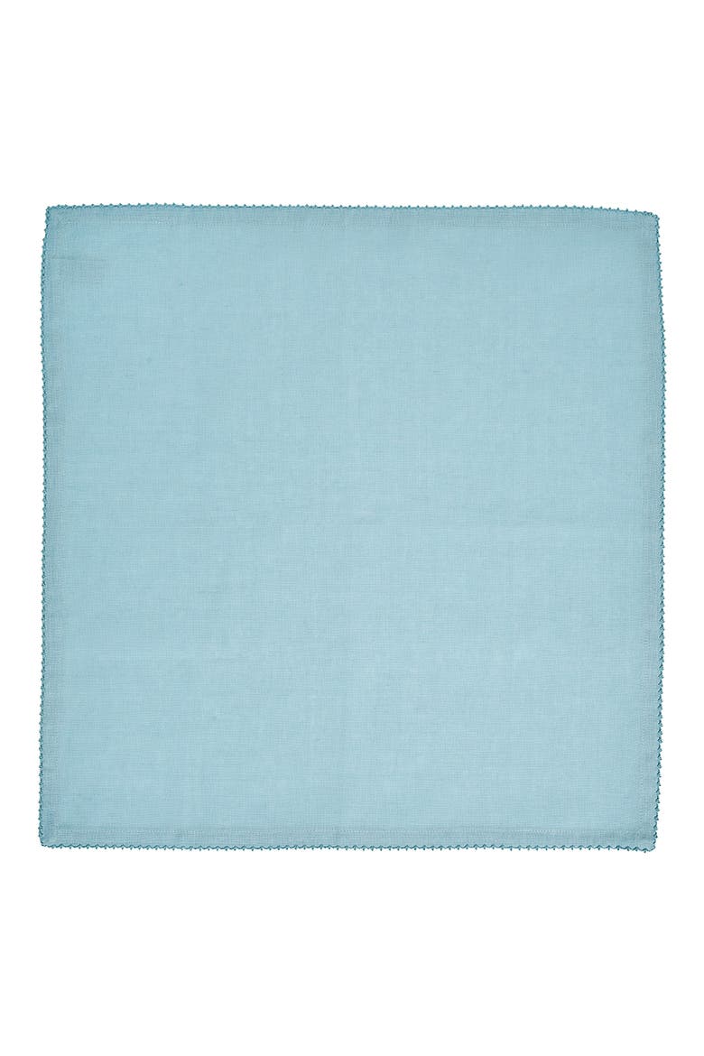 Set of 4 Berry Scallop Linen Napkins, Alternate, color, LIGHT BLUE