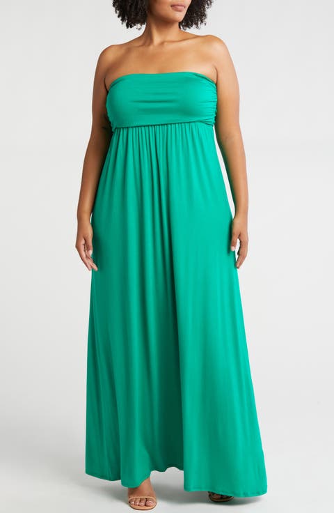 Strapless Maxi Dress (Plus)