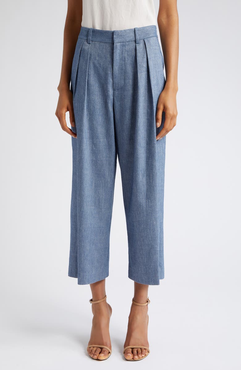 Alice + Olivia Pompey High Waist Culottes, Main, color, 